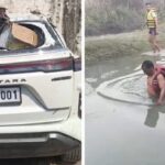 विवाह समारोह से लौटते हुए कार अनियंत्रित होकर गंगनहर के रजवाहे में गिरी, दो युवकों की मौत