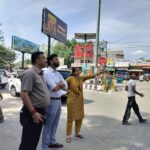 मनसा देवी मार्ग तक फुटपाथ एवं पैदल मार्ग के कार्यों का जायजा*